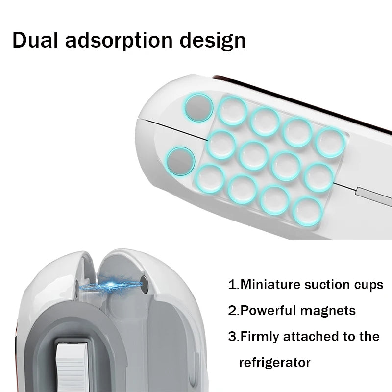 Magnetic plastic wrap dispenser